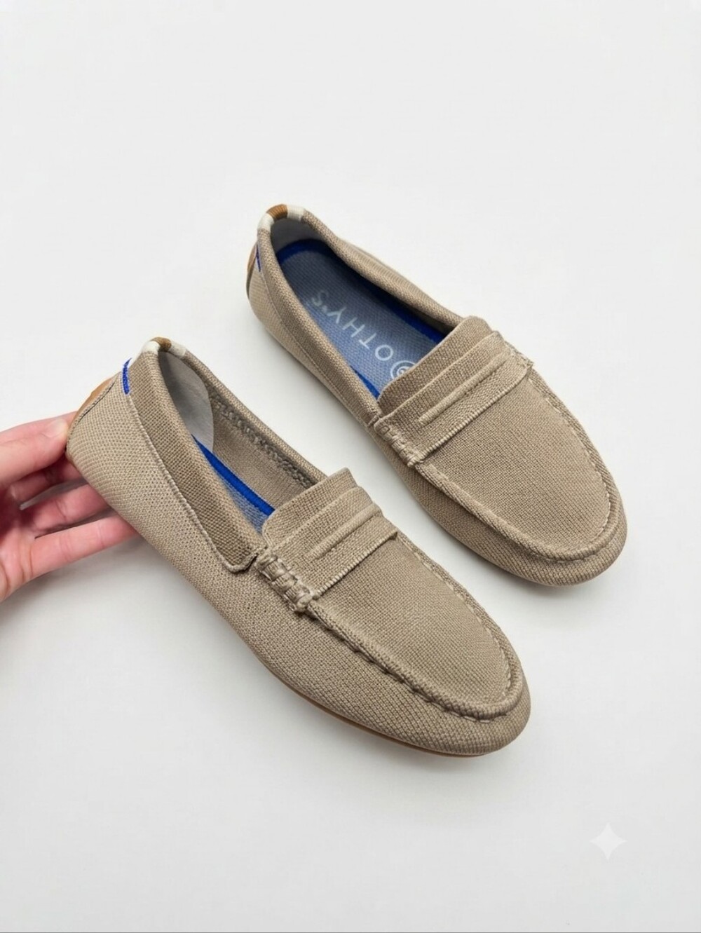 Rothy’s The Driver Latte Slip-On Loafers Driving Shoes Flats - 6 Tan Beige EUC